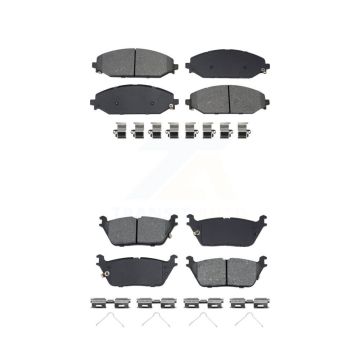 Front Rear Semi-Metallic Brake Pads Kit For Ram 1500 Jeep Wagoneer Grand L KSM-100568