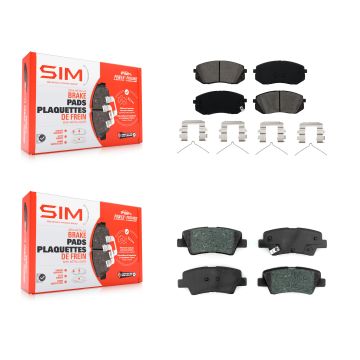 Front Rear Semi-Metallic Brake Pads Kit For 2019 Kia Niro EV KSM-100573