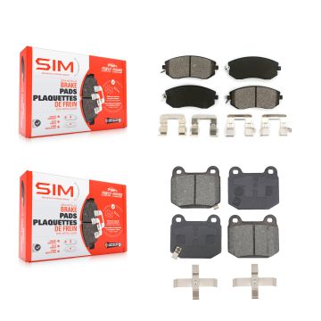 Front Rear Semi-Metallic Brake Pads Kit For 2017 Subaru BRZ Without Brembo Brakes KSM-100577