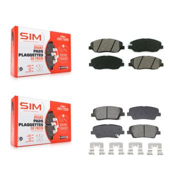 Front Rear Semi-Metallic Brake Pads Kit For 2013-2016 Hyundai Santa Fe XL 3.3L KSM-100580