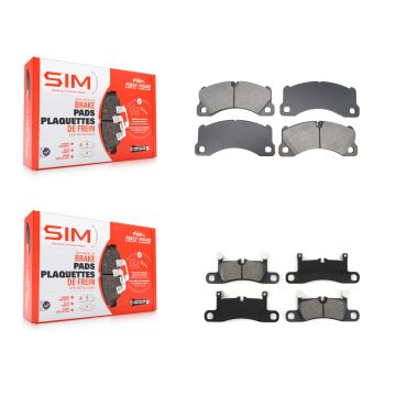 Front Rear Semi-Metallic Brake Pads Kit For Volkswagen Touareg Porsche Cayenne KSM-100582