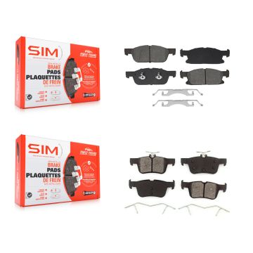 Front Rear Semi-Metallic Brake Pads Kit For Ford Fusion Lincoln MKZ Continental KSM-100595