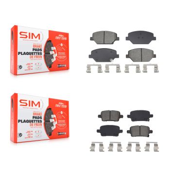 Front Rear Semi-Metallic Brake Pads Kit For Chevrolet Equinox GMC Terrain Buick LaCrosse KSM-100596