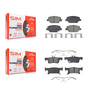 Front Rear Semi-Metallic Brake Pads Kit For Buick Envision With 288mm Diameter Rotor KSM-100597