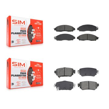 Front Rear Semi-Metallic Brake Pads Kit For Nissan LEAF With Electric Parking KSM-100612