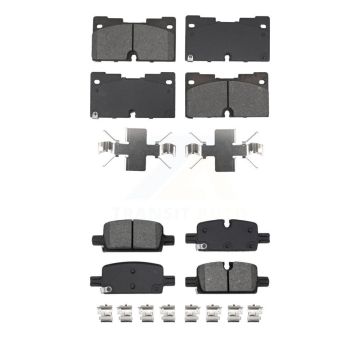 Front Rear Semi-Metallic Brake Pads Kit For GMC Chevrolet Silverado 1500 Sierra Yukon XL KSM-100614