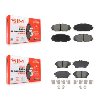 Front Rear Semi-Metallic Brake Pads Kit For 19 Toyota Corolla With Electric Parking KSM-100617