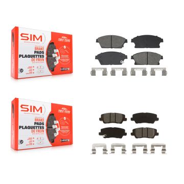 Front Rear Semi-Metallic Brake Pads Kit For Cadillac ATS With 300mm Diameter Rotor KSM-100634