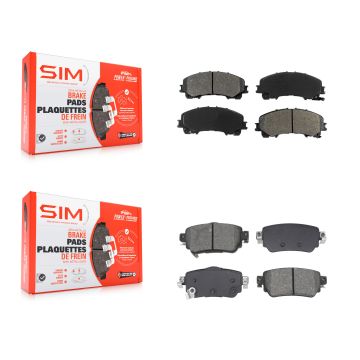 Front Rear Semi-Metallic Brake Pads Kit For Nissan Rogue FULL HYBRID EV-GAS (FHEV) engine KSM-100647