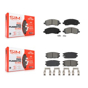 Front Rear Semi-Metallic Brake Pads Kit For Mitsubishi Eclipse Galant KSM-100665