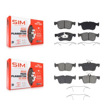 Front Rear Semi-Metallic Brake Pads Kit For Ford Escape Bronco Sport Maverick Lincoln KSM-100668