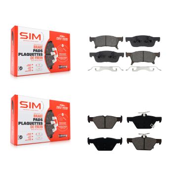 Front Rear Semi-Metallic Brake Pads Kit For 2019-2024 Subaru Ascent KSM-100678