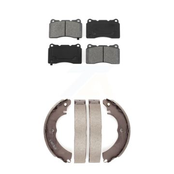 Front Rear Semi-Metallic Brake Pads And Drum Shoes Kit For Mitsubishi Lancer KSN-100002