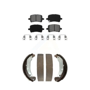 Front Rear Semi-Metallic Brake Pads Drum Shoe Kit For Chevrolet Cobalt Saturn Ion Pontiac KSN-100003
