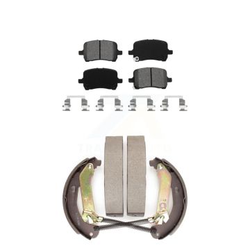 Front Rear Semi-Metallic Brake Pads And Drum Shoes Kit For Chevrolet Malibu KSN-100004