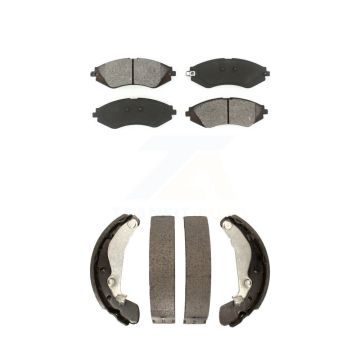 Front Rear Semi-Metallic Brake Pads & Drum Shoe Kit For Chevrolet Aveo Pontiac Aveo5 Wave KSN-100005