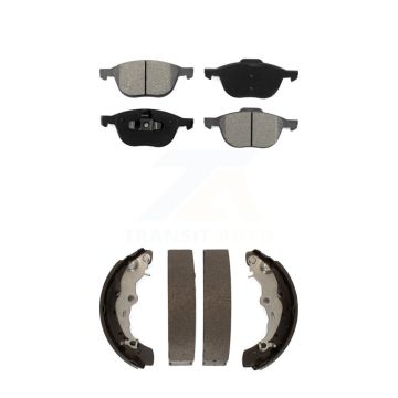 Front Rear Semi-Metallic Brake Pads And Drum Shoes Kit For Ford Focus KSN-100007