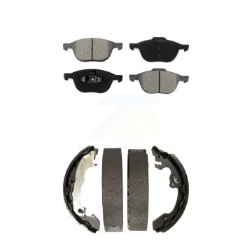 Front Rear Semi-Metallic Brake Pads And Drum Shoes Kit For Ford Focus KSN-100008