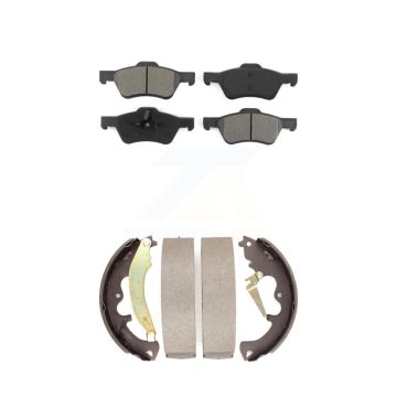 Front Rear Semi-Metallic Brake Pads And Drum Shoes Kit For Ford Escape Mercury Mariner KSN-100011