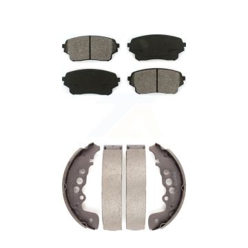 Front Rear Semi-Metallic Brake Pads And Drum Shoes Kit For Suzuki Grand Vitara KSN-100015