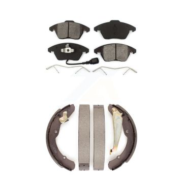 Front Rear Semi-Metallic Brake Pads And Drum Shoes Kit For Volkswagen Jetta Beetle KSN-100016
