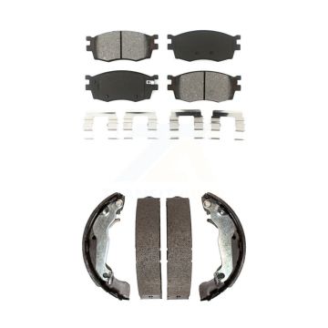 Front Rear Semi-Metallic Brake Pads And Drum Shoe Kit For 2006 Hyundai Accent To 09 30 05 KSN-100017
