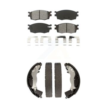 Front Rear Semi-Metallic Brake Pads And Drum Shoes Kit For Hyundai Accent Kia Rio Rio5 KSN-100018