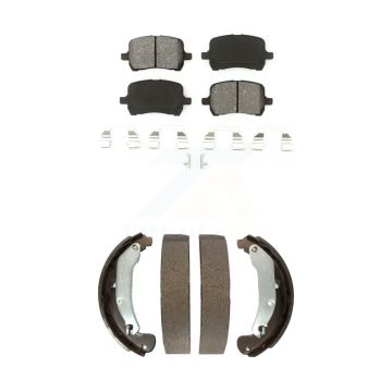 Front Rear Semi-Metallic Brake Pads And Drum Shoe Kit For Chevrolet Pontiac G5 Cobalt HHR KSN-100019