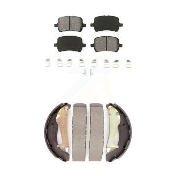 Front Rear Semi-Metallic Brake Pads And Drum Shoes Kit For Pontiac G5 Chevrolet HHR KSN-100020
