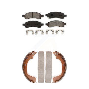 Front Rear Semi-Metallic Brake Pads And Drum Shoes Kit For Chevrolet Colorado GMC Canyon KSN-100022