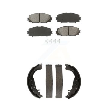 Front Rear Semi-Metallic Brake Pads And Drum Shoes Kit For Toyota Yaris KSN-100023