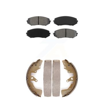 Front Rear Semi-Metallic Brake Pads And Drum Shoes Kit For 2006-2008 Suzuki Grand Vitara KSN-100025