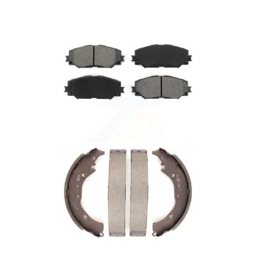 Front Rear Semi-Metallic Brake Pads And Drum Shoes Kit For Toyota Corolla Scion xD KSN-100029
