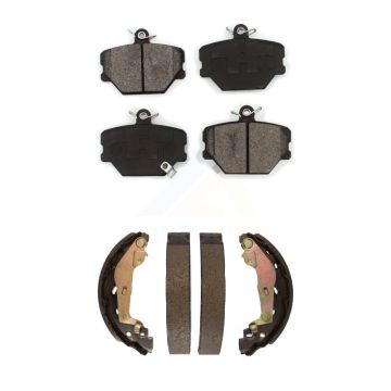Front Rear Semi-Metallic Brake Pads And Drum Shoes Kit For Smart Fortwo KSN-100030
