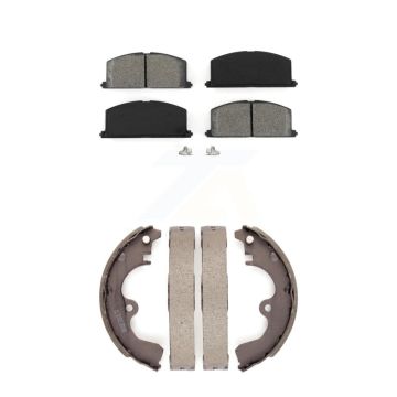 Front Rear Semi-Metallic Brake Pads And Drum Shoes Kit For Toyota Tercel Paseo KSN-100056