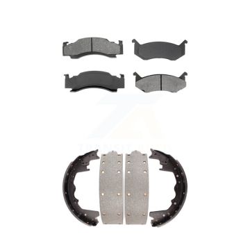 Front Rear Semi-Metallic Brake Pads And Drum Shoe Kit For Dodge B250 D150 D250 B3500 W150 KSN-100059