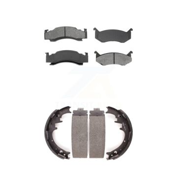 Front Rear Semi-Metallic Brake Pads Drum Shoe Kit For Dodge D150 B250 B150 W150 B200 B100 KSN-100060