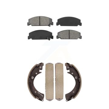 Front Rear Semi-Metallic Brake Pads And Drum Shoes Kit For Honda Civic Accord KSN-100062
