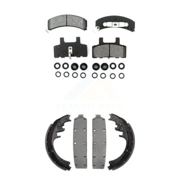 Front Rear Semi-Metallic Brake Pads And Drum Shoes Kit For Chevrolet K1500 Suburban KSN-100067