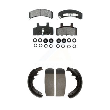 Front Rear Semi-Metallic Brake Pads And Drum Shoe Kit For Chevrolet GMC K1500 C1500 K2500 KSN-100069
