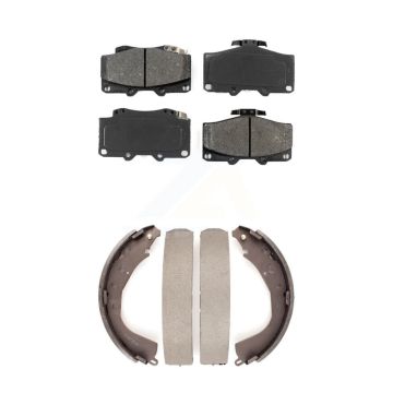 Front Rear Semi-Metallic Brake Pads And Drum Shoes Kit For 2001-2002 Toyota 4Runner KSN-100083
