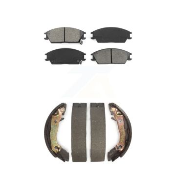 Front Rear Semi-Metallic Brake Pads Drum Shoes Kit For Hyundai Accent Excel Scoupe Precis KSN-100084