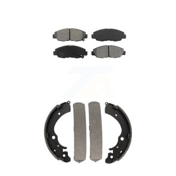 Front Rear Semi-Metallic Brake Pads And Drum Shoes Kit For Honda Accord KSN-100089