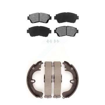 Front Rear Semi-Metallic Brake Pads And Drum Shoes Kit For 1994-1995 Toyota Celica GT KSN-100100