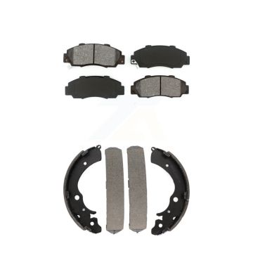 Front Rear Semi-Metallic Brake Pads And Drum Shoes Kit For Honda Accord CR-V KSN-100105