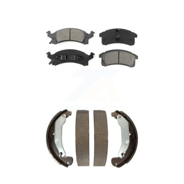 Front Rear Semi-Metallic Brake Pads Drum Shoes Kit For Pontiac Sunfire Chevrolet Cavalier KSN-100110