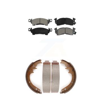 Front Rear Semi-Metallic Brake Pads Drum Shoe Kit For Cadillac Chevrolet Caprice Buick 88 KSN-100114