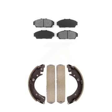 Front Rear Semi-Metallic Brake Pads And Drum Shoes Kit For Honda Civic KSN-100139