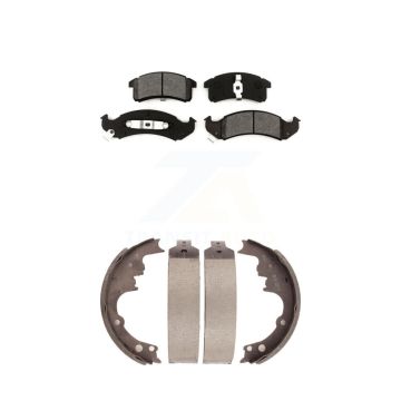 Front Rear Semi-Metallic Brake Pads & Drum Shoe Kit For Chevrolet Camaro Pontiac Firebird KSN-100140
