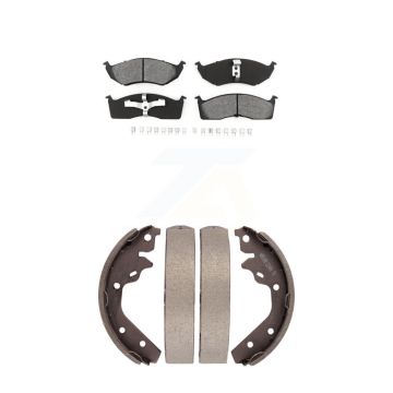 Front Rear Semi-Metallic Brake Pads Drum Shoe Kit For Neon Dodge Chrysler Plymouth SX 2.0 KSN-100146